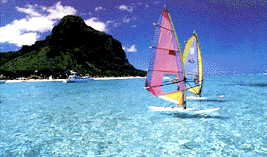 Indian Ocean, travel Africa, watersports in Mauritius.